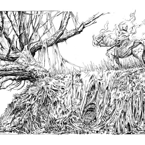 Dessins Araignées Encre héroïque fantasy